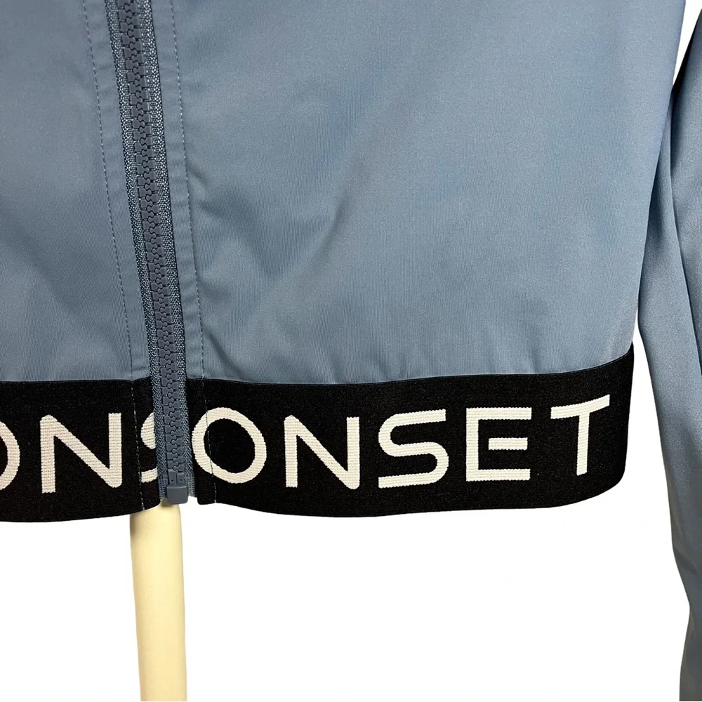 Onset Crop Track Warmup Jacket blue size medium
